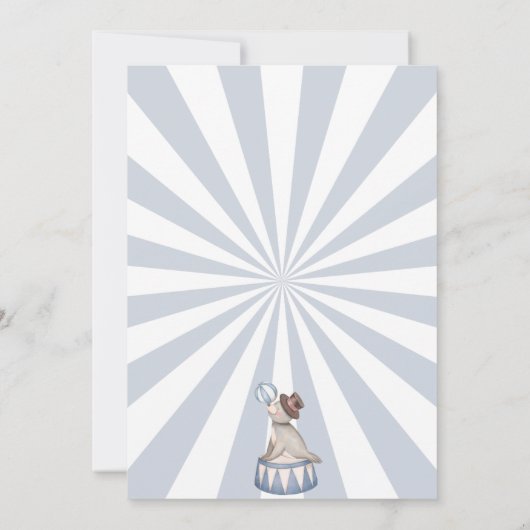 Invitation Festival d'invitation du Cirque bleu (Dos)