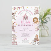 Invitation Festival d'invitation du cirque rose (Debout devant)