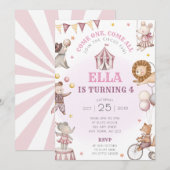 Invitation Festival d'invitation du cirque rose (Devant / Derrière)