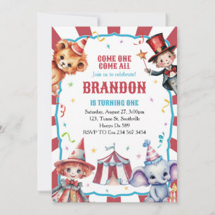 Invitation Festival du Carnaval de cirque 1er anniversaire In