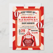 Invitation Festival du Carnaval de cirque Baby shower (Devant)