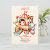 Invitation Festival du Carnaval de cirque Baby shower (Debout devant)