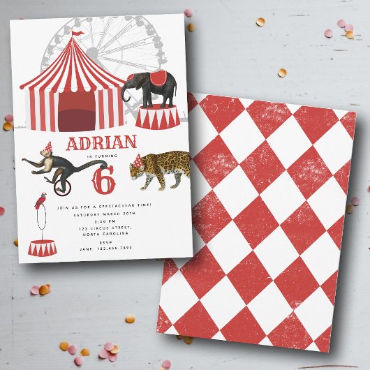 Invitation Festival du Carnaval de cirque Thème Grand Top Ann