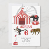 Invitation Festival du Carnaval de cirque Thème Grand Top Ann (Devant)