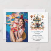 Invitation Festival du Carnaval de Cute Circus 1er anniversai (Devant)