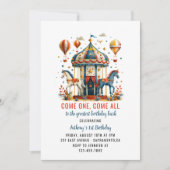 Invitation Festival du Carnaval de Cute Circus 1er anniversai (Devant)