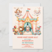 Invitation Festival du Carnaval de Cute Circus 1er anniversai (Devant)