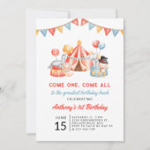 Invitation Festival du Carnaval de Cute Circus 1er anniversai (Devant)