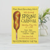 Invitation Festival du Carnaval de printemps Corn Dog Corndog (Debout devant)