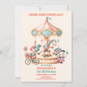 Invitation Festival du Carnaval du Cirque Spectacle 1er anniv (Devant)