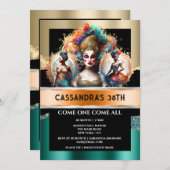 Invitation Festival du carnaval présentation filles défilé dr (Devant / Derrière)