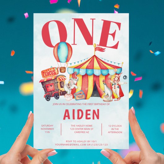 Invitation Festival du cirque du Carnaval 1er anniversaire de