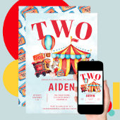 Invitation Festival du cirque du Carnaval 2e anniversaire de 