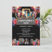 Invitation Festival du feu d'artifice du carnaval (Debout devant)