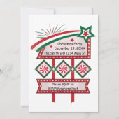 Invitation Festival du Marathon de Noël Retro Marquee (Dos)