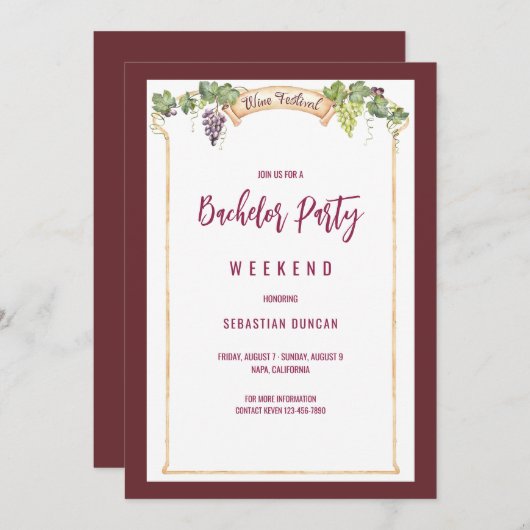 Invitation Festival du Vin (Devant / Derrière)