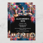 Invitation Festival feux d'artifice carnaval spectacle cirque (Devant / Derrière)