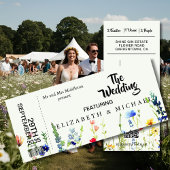Invitation Festival fleur sauvage Thème Floral Mariage