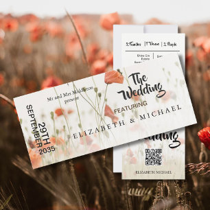 Invitation Festival fleur sauvage Thème Floral Mariage