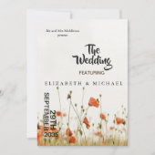 Invitation Festival fleur sauvage Thème Floral Mariage (Devant)