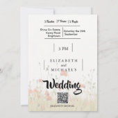 Invitation Festival fleur sauvage Thème Floral Mariage (Dos)