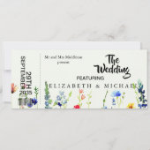 Invitation Festival fleur sauvage Thème Floral Mariage (Devant)