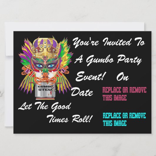 Invitation Festival Gumbo Queen View (Devant)