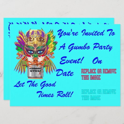 Invitation Festival Gumbo Queen View (Devant / Derrière)