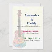 Invitation Festival mariage Champs Musique Mariage moderne (Devant)