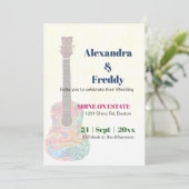 Invitation Festival mariage Champs Musique Mariage moderne (Debout devant)