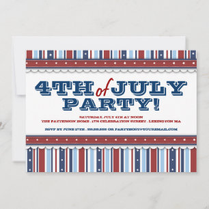 Invitation Festivale 4 juillet de Stars & Stripes