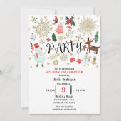 Invitation Festivale Whimsical mignonne Noël Fête de Noël (Devant)