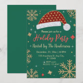 Invitation Festivals d'or moderne Chic Festin Festif Fête Fêt (Devant / Derrière)