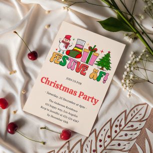 Invitation Festive AF Funny Christmas Party Vacances modern