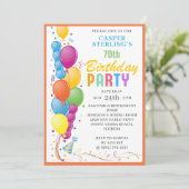 Invitation Festive Balloon Anniversaire (Debout devant)