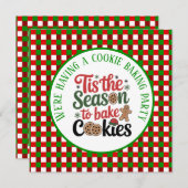 Invitation Festive biscuit Fête de saison (Devant / Derrière)