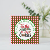 Invitation Festive biscuit Fête de saison (Debout devant)