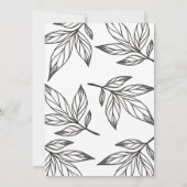 Invitation Festive Black Foliage Imprimer Photo Noël Paix (Dos)