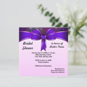 Invitation Festive Blue Ribbon Bridal Shower (Debout devant)