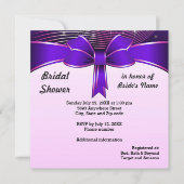 Invitation Festive Blue Ribbon Bridal Shower (Devant)