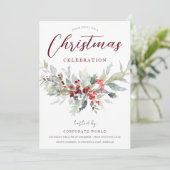 Invitation Festive Bureau de l'entreprise Fête de Noël d'entr (Debout devant)