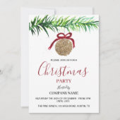 Invitation Festive Bureau de l'entreprise Fête de Noël d'entr (Devant)