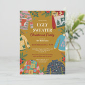 Invitation Festive Bureau de Travail d'entreprise Funny Fêtes (Debout devant)