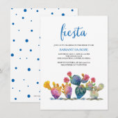 Invitation Festive Cactus Fête de l'mariée Fiesta (Devant / Derrière)