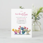 Invitation Festive Cactus Fête des mariées Fiesta (Debout devant)