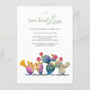 Invitation Festive Cactus Fête des mariées Fiesta