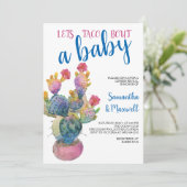 Invitation Festive Cactus FIESTA Genre Revela (Debout devant)