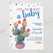 Invitation Festive Cactus FIESTA Genre Revela (Devant / Derrière)