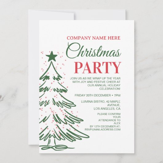  Invitation Festive Cheer Gif te Christmas Card (Devant)