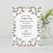 Invitation Festive Christmas Holiday Party Custom (Debout devant)